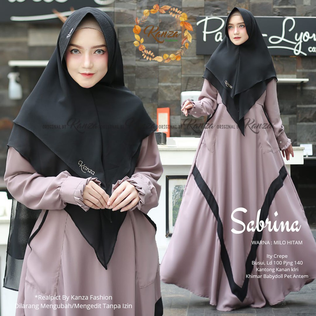 Setelan Gamis dan Jilbab Syari Sabrina