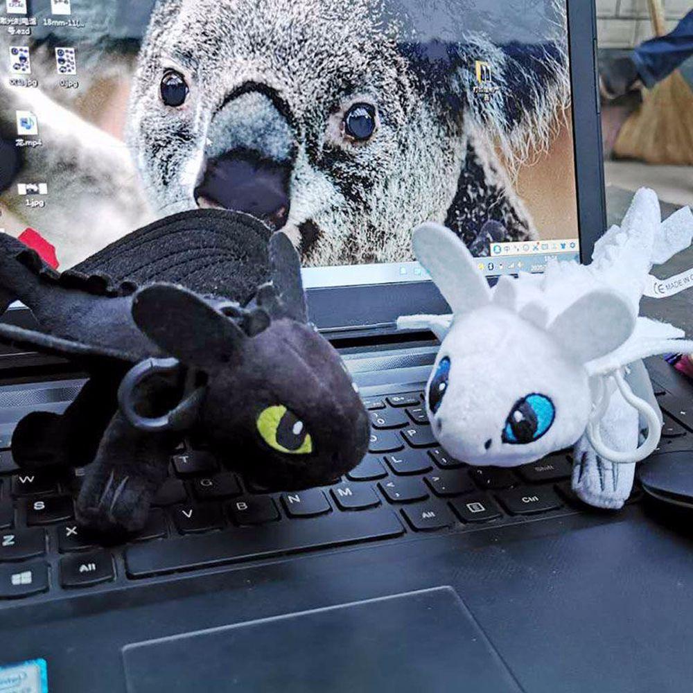 Needway  Toothless Plush Toy Hadiah Anak Karakter Anime Putih Boneka Boneka Hitam