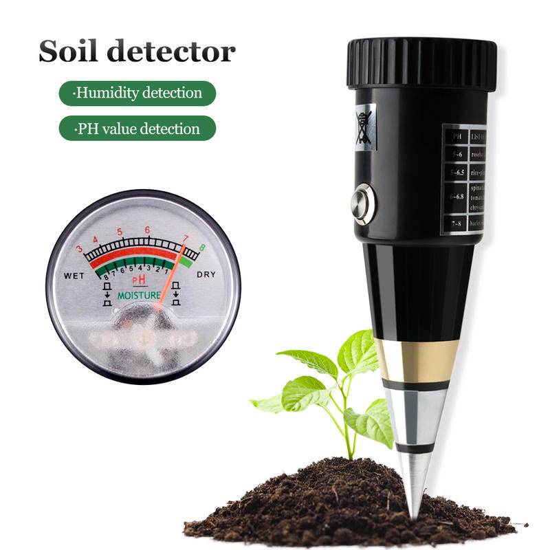 【Ready】Alat Kelembaban Tanah 2 in 1 Pen Type PH Meter Soil Humidity Moisture Tester High Sensitivity Soil Acidity Tester  3-8PH