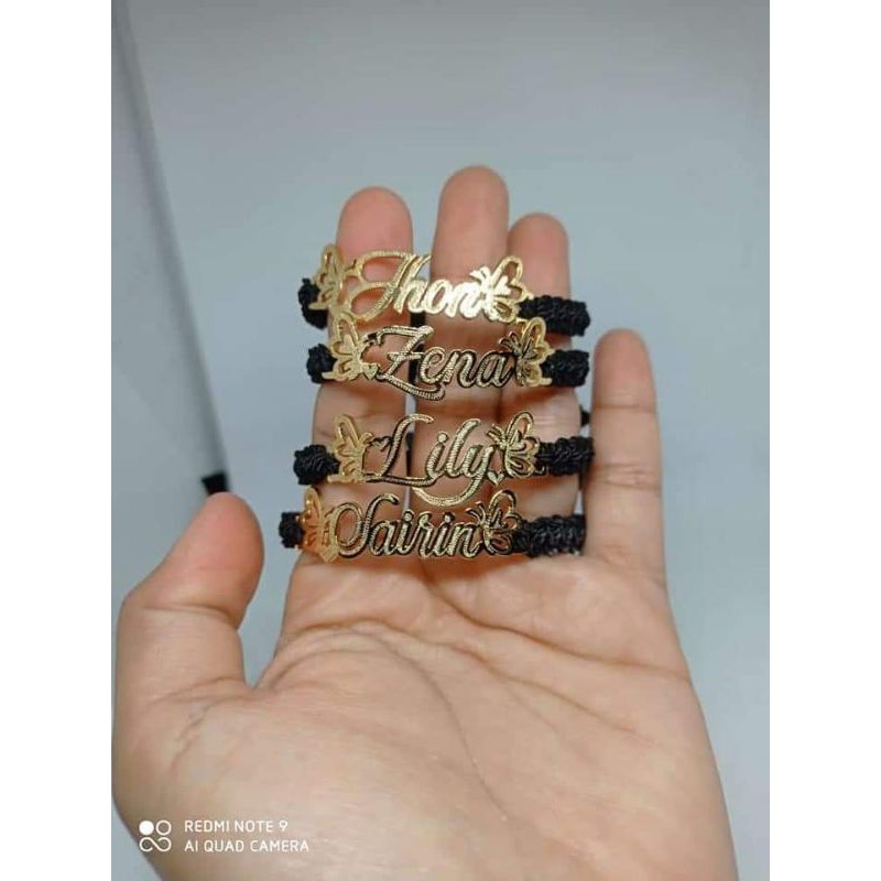 Gelang Tali Kepang Kuningan Lapis Emas