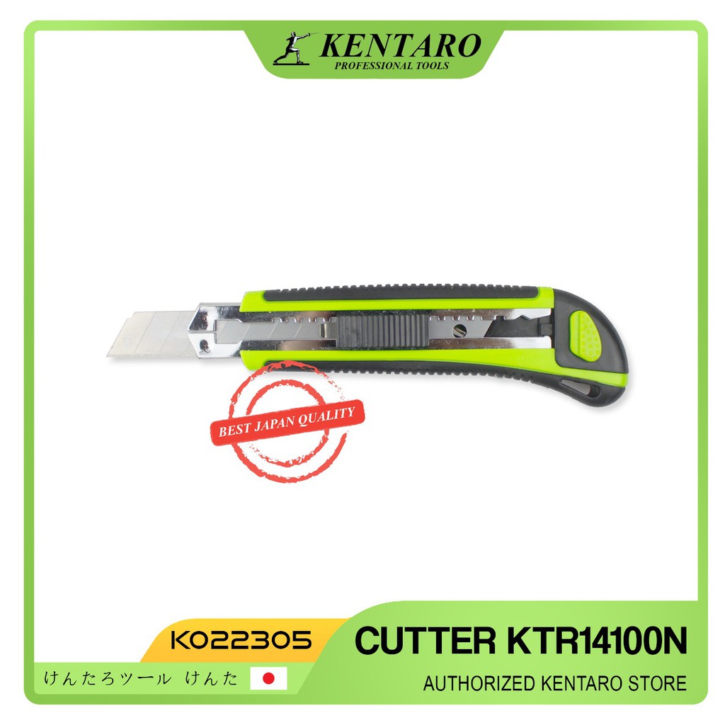 

SNAP OFF CUTTER 18MM KATER ABS BODY HANDLE DATAR TPR RUBBER PEMOTONG KERTAS KENTARO JAPAN QUALITY