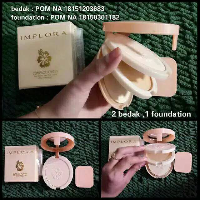 Bedak Implora compact powder 3 IN 1