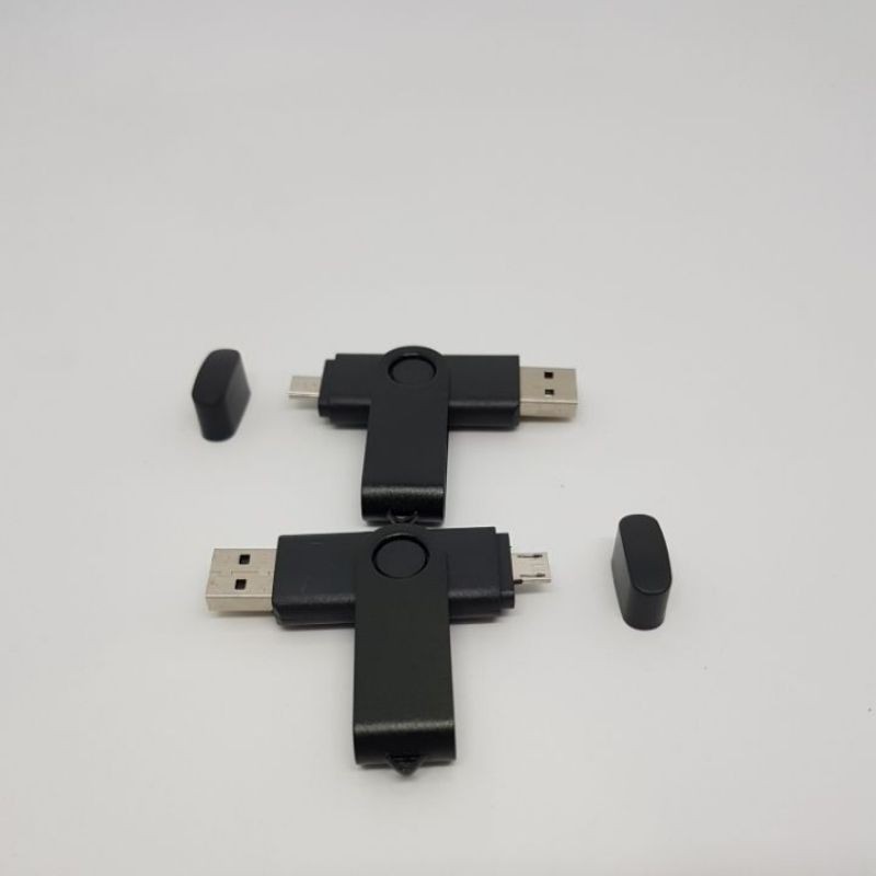FLASHDISK OTG USB colokan pipih 16GB Hitam