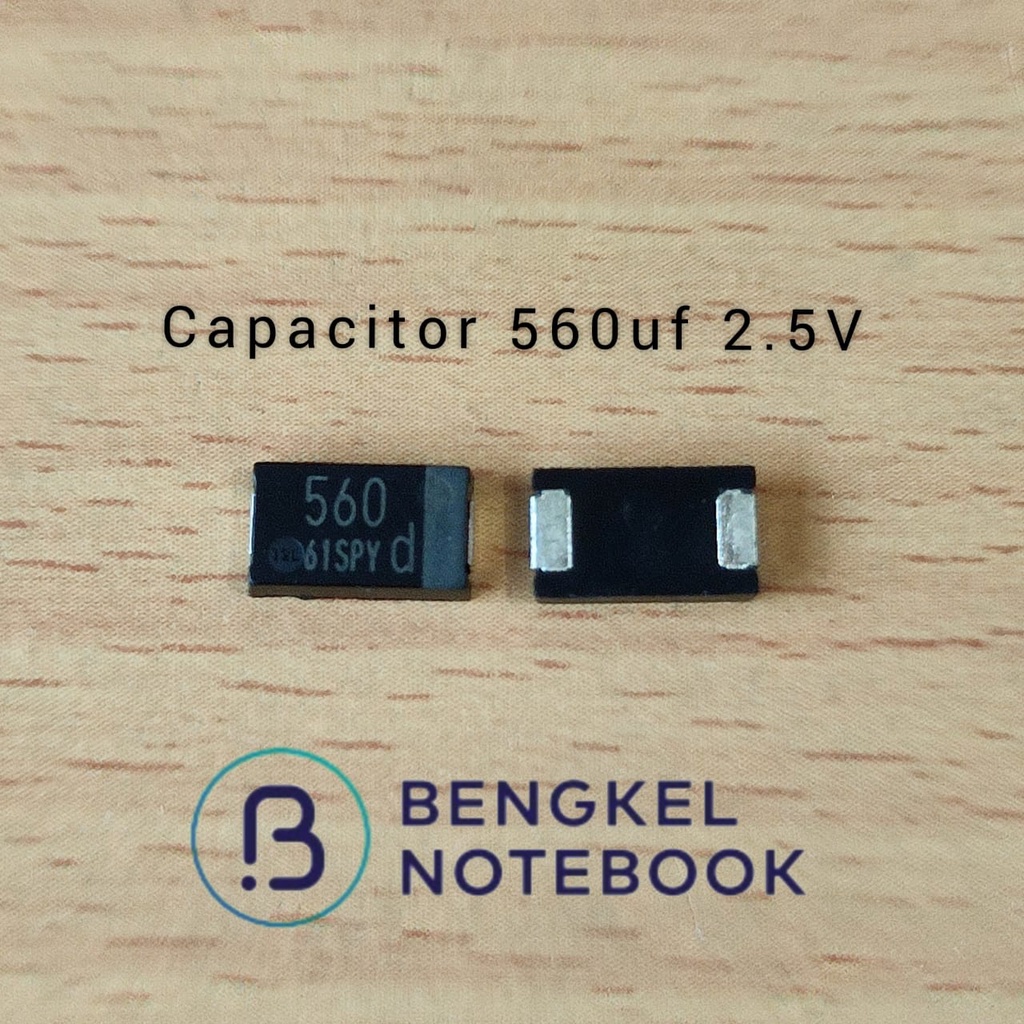 Capacitor Kapacitor SMD Tantalum 560uf 2.5v Hitam (D)