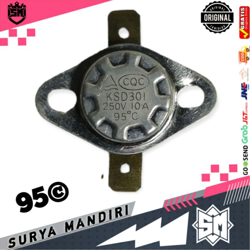 Thermostat bimetal 95°© Sensor Suhu Auto 95 Derajat Dispenser Magic Com