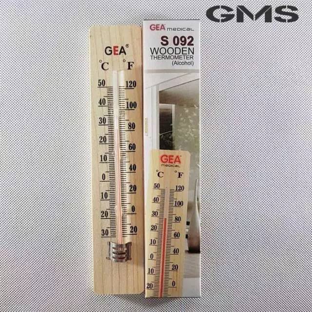 Thermometer Ruangan Model Kayu Gea S092 / Onemed /Wooden Thermometer Gea