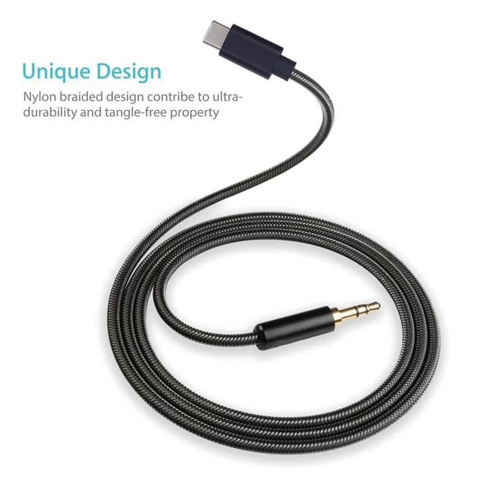 HiFi DAC Type C to 3.5mm Headphone Car Aux Audio Cable