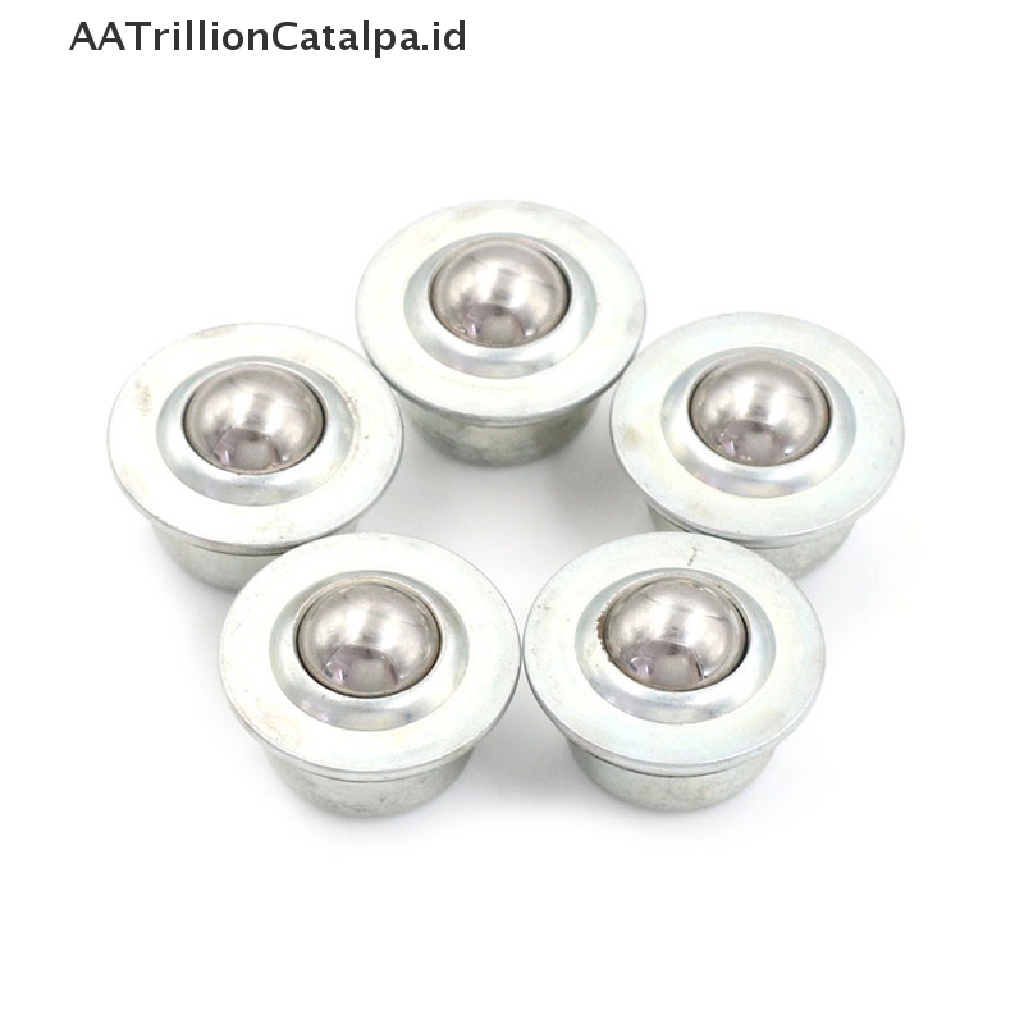 5 Pcs CY-15H 32mm Ball Bearing Unit Conveyor Roller Wheels Bahan Metal