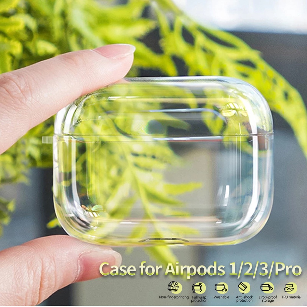 Soft Case Silikon TPU Transparan Cover AirPods 1 2 3 4 Pro 2