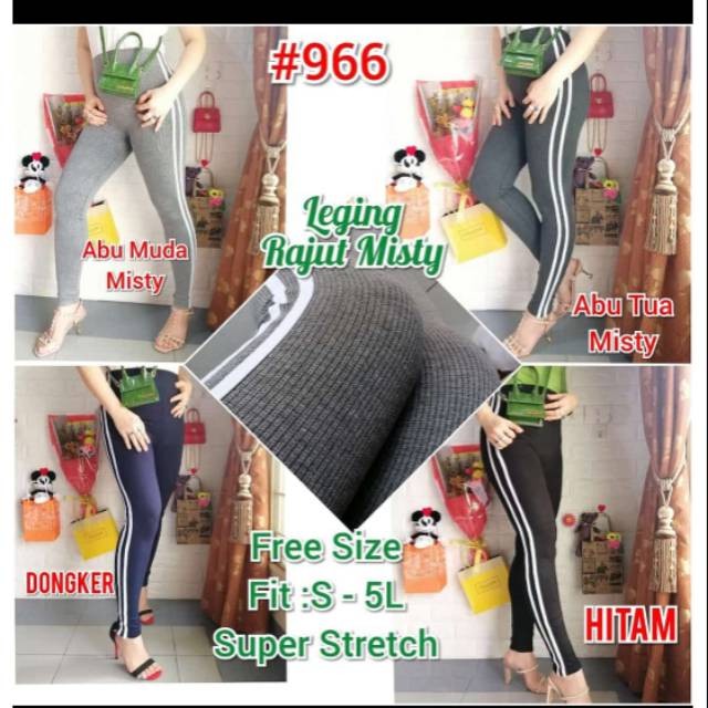 FWR - Celana Legging Rajut misty / Leging Rajut List import 966