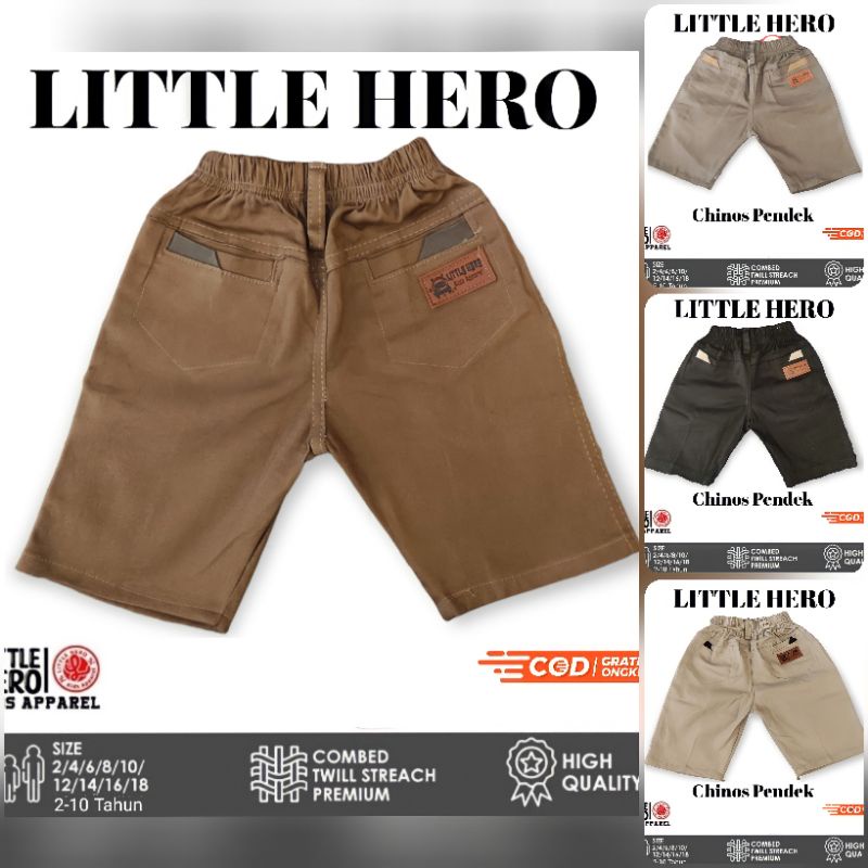 Celana Chino Chinos Pendek Anak Laki Laki Cowok Tanggung Remaja Little Hero Usia 2 3 4 5 6 7 8 9 10 Tahun