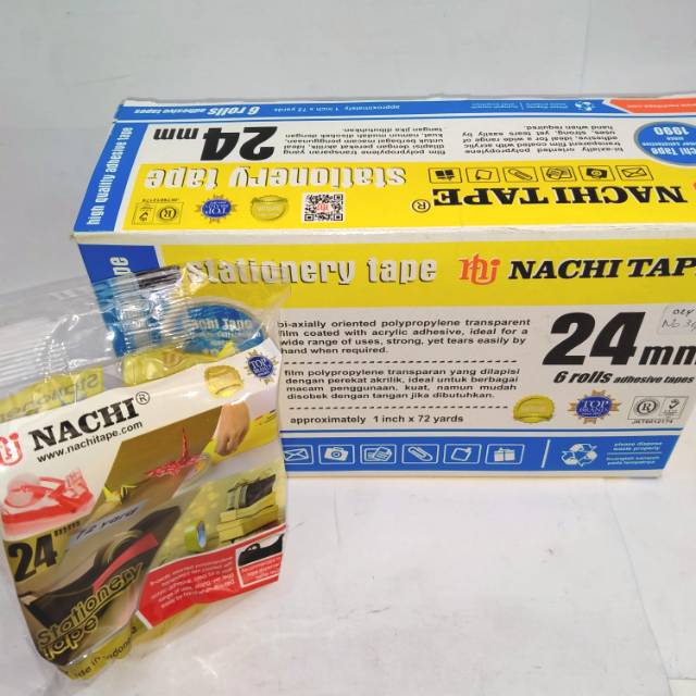 

Isolasi Nachi /selotip Nachi 1 x 72 yard 24 mm