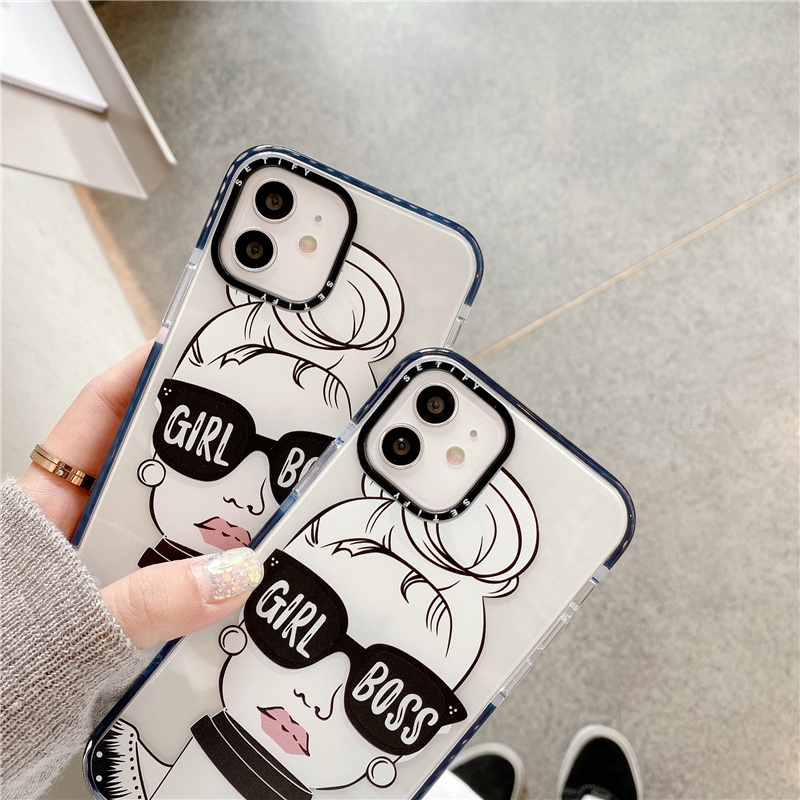 Casing Soft Case Motif BOOS GIRL Untuk iPhone 11 / 12 / 13 Pro Max / 7 / 8 + / X / XR / Xs Max