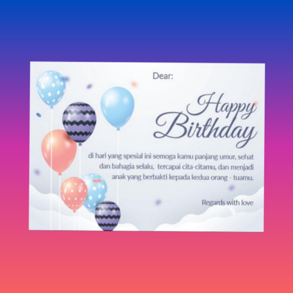 samasuka.shop - Kartu Ucapan Selamat Ulang Tahun Birthday Card Lucu dan Terkini