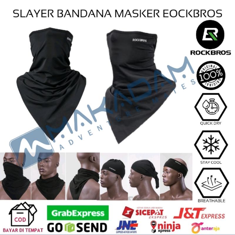rockbros slayer bandana masker penutup wajah outdoor