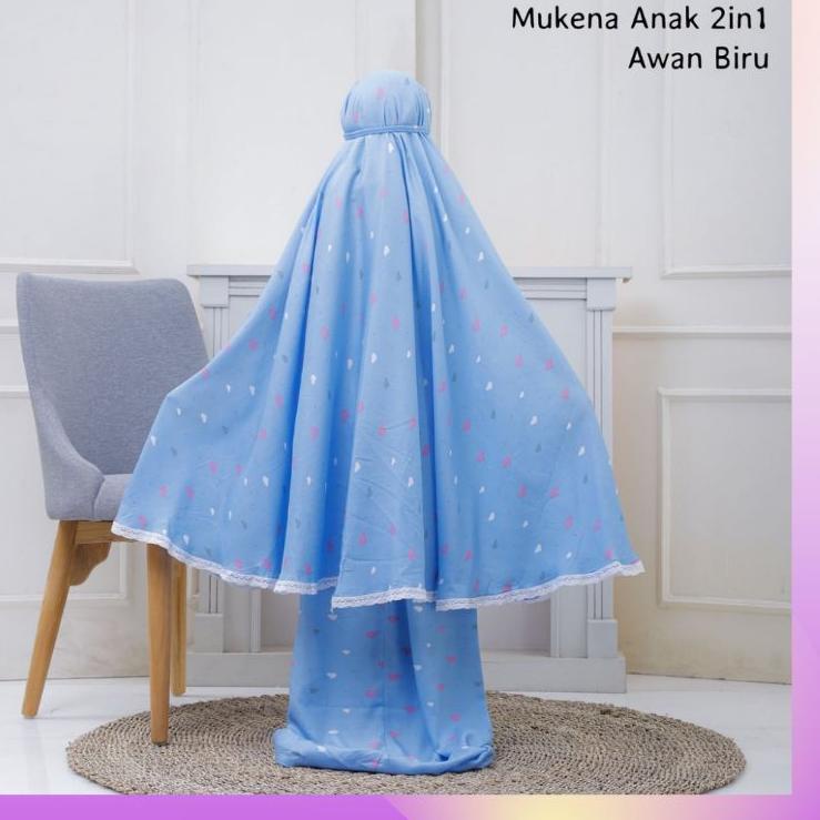 Menarik.. vien.id - Mukena Anak Tanggung umur 8 9 10 11 12 tahun Katun Rayon / Mukena anak 2in1 Terb