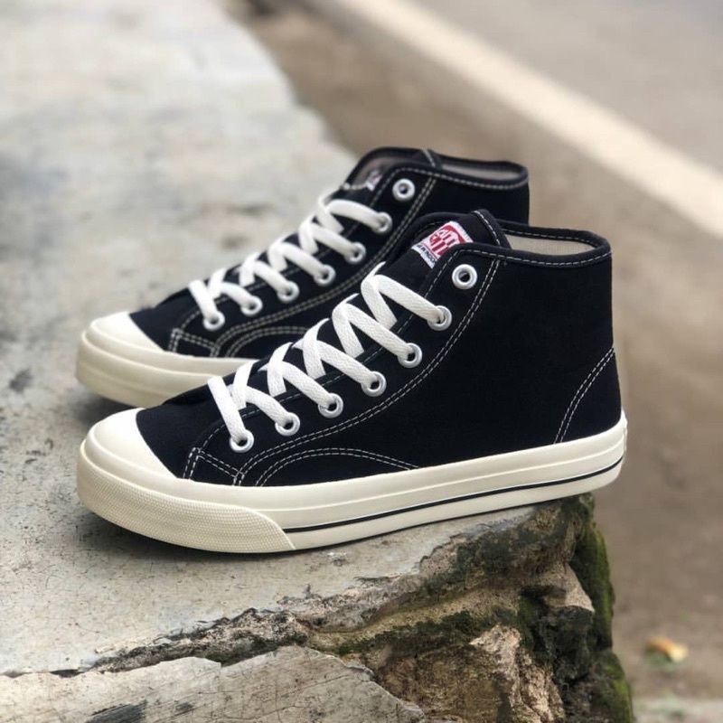 Sepatu Ventela Basic High Black White [ Ventela Original ]