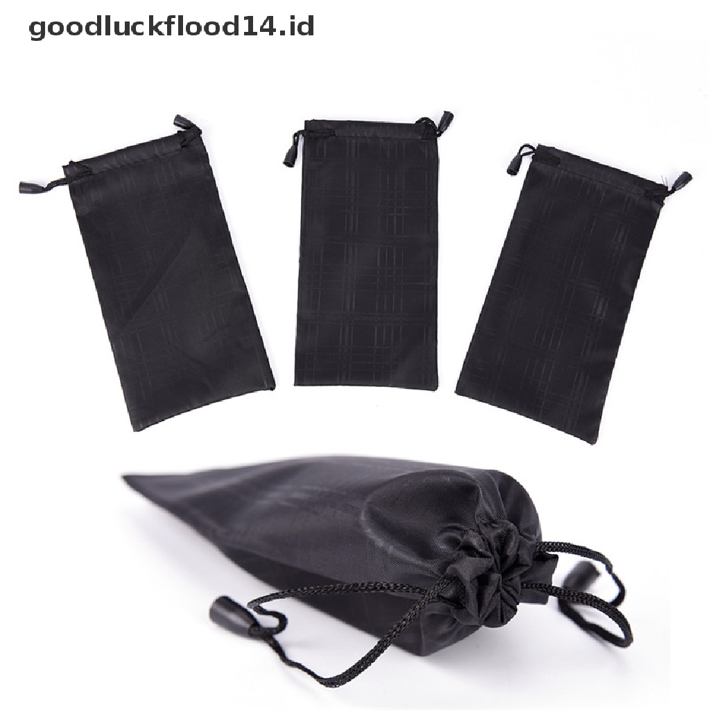 [OOID] 10 pcs Sunglasses Bag Soft Waterproof Cloth Glasses Pouch Sunglasses Case  ID