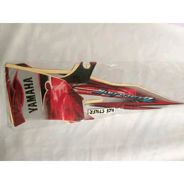 Stiker striping Jupiter Z burhan 2008 merah silver