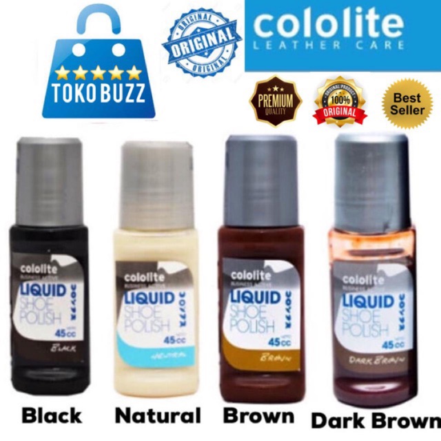Cololite Liquid Shoe Polish / Semir Sepatu Cair 45ml