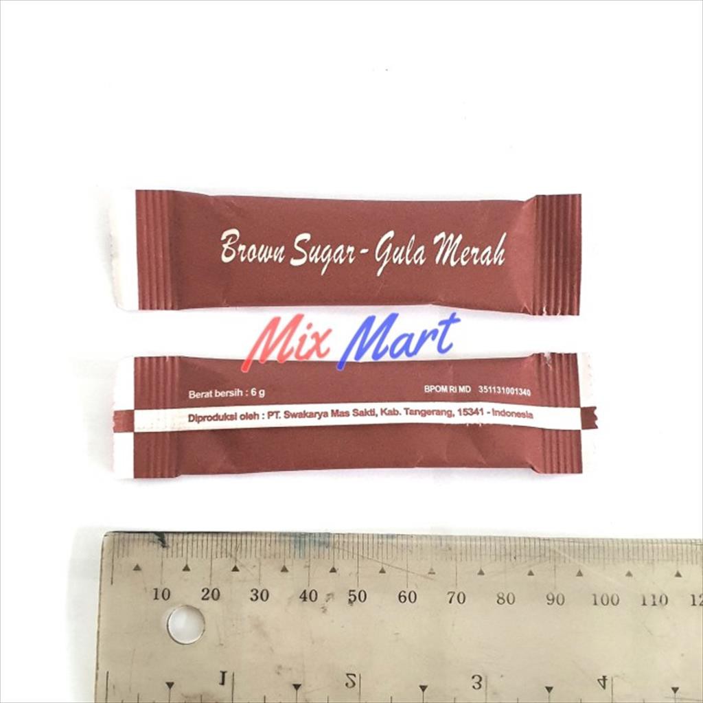 

Brown Sugar / Gula Merah kemasan stick 6 gram sachet