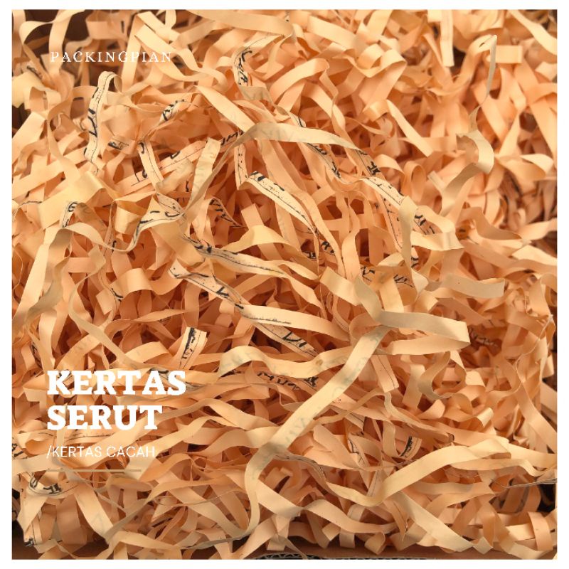 

(-+10 GRAM) Kertas Serut Kertas Cacah Isian Hampers Packing ADA TULISAN (DEFECT)