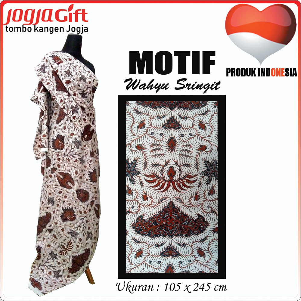 Kain Batik Halus Khas Jogja Motif Wahyu Sringit