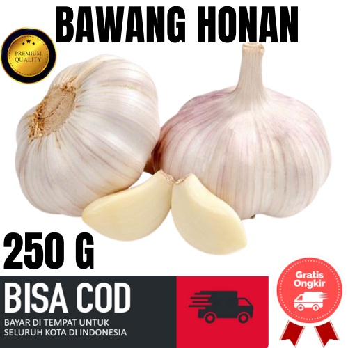 Bawang Putih Banci Honan 250 Gram Premium (tidak ada yang busuk)