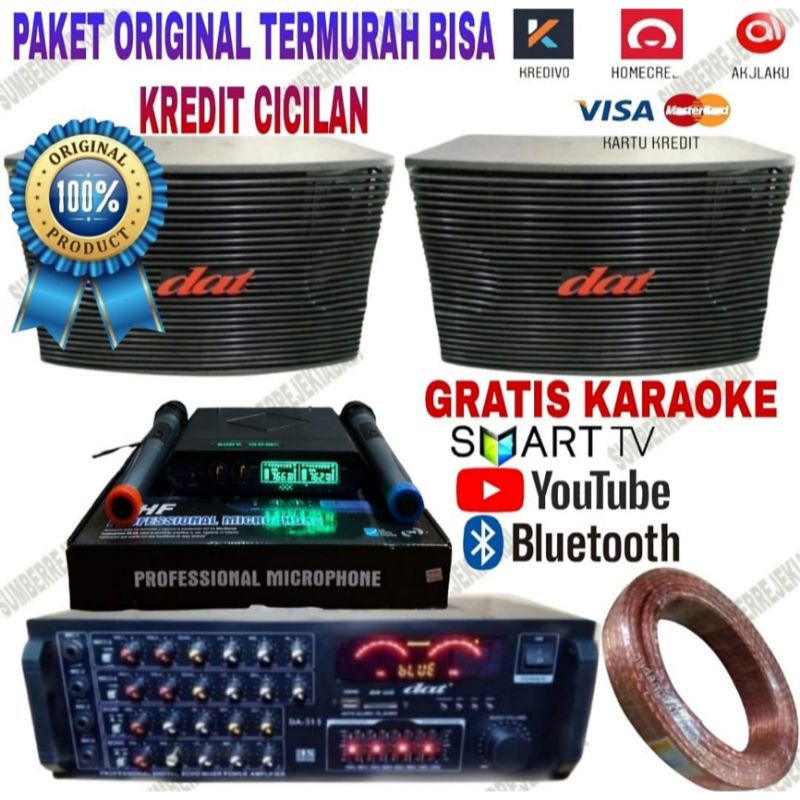 DISTRIBUTOR PAKET SOUND KARAOKE DAT 10 INCH 313 MIC WIRELESS SONY 87 NEW BLUETOOTH