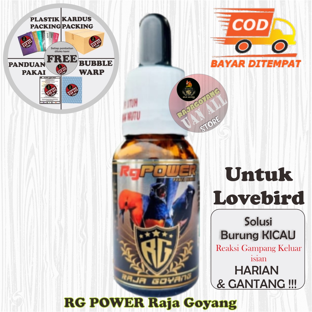 Vitamin Oil Burung Kicau RG POWER HERBAL ORIGINAL Raja Goyang Penggacor Burung Kicau Keluar Masteran