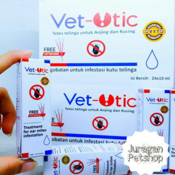 TRI DAYA VET-OTIC 10ML | Obat Tetes Telinga Kutu Kucing/Anjing | Vet Otic Ear