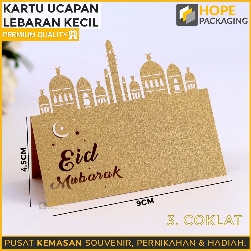 [ 5 pcs ] Hang Tag Kartu Ucapan Hari Raya lebaran / idul Fitri 3 warna gift card