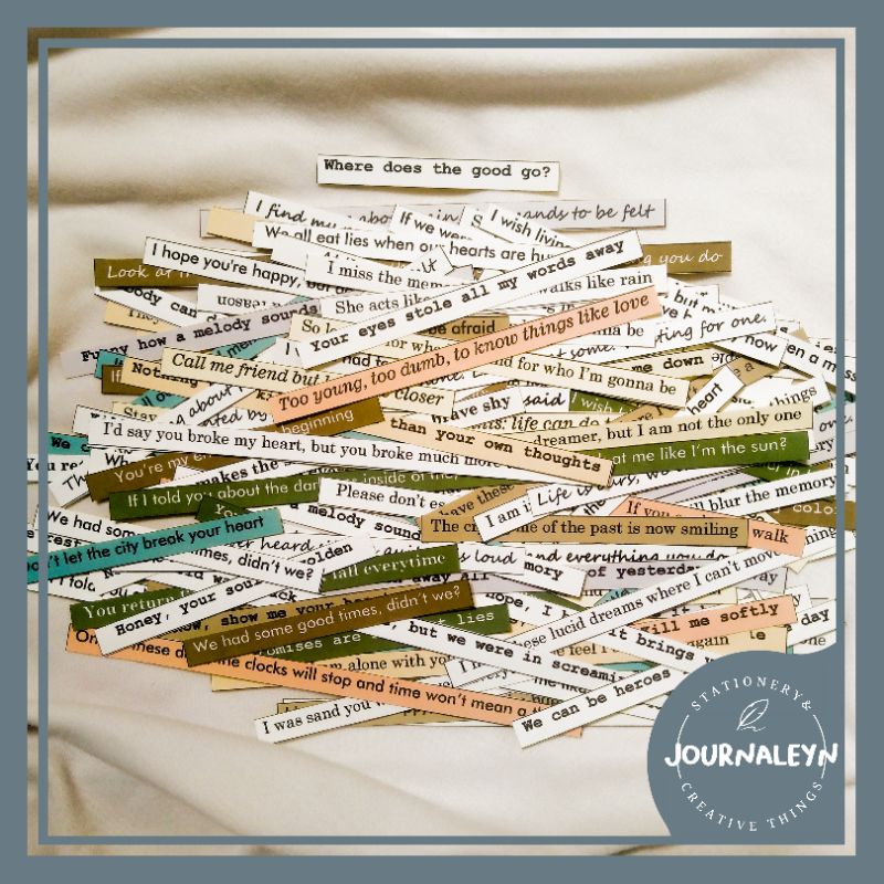 

60pcs++ Word Phrase Stiker Kata-kata untuk Scrapbook