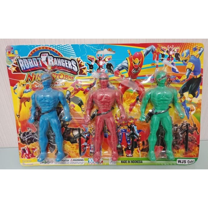 Mainan anak superhero robot ranger isi 3 pcs - wjs046