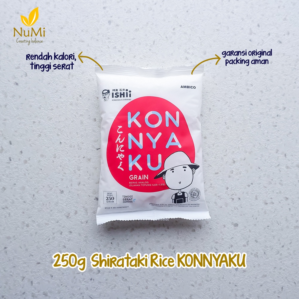 

250G Shirataki Rice Low Carb - Beras Konnyaku - Beras Diet Konyaku - AMBICO