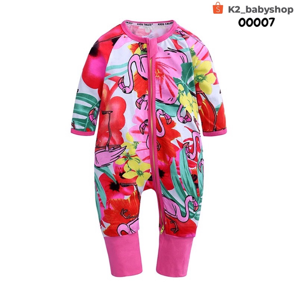 BABY K2 - BABY LONG ZIPPYSUIT MOTIF FLAMINGO KODE 00007