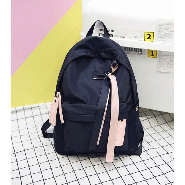 Backpack Wanita ABG Cewe Tas Sekolah Nylon Tas Punggung Bag - JB777