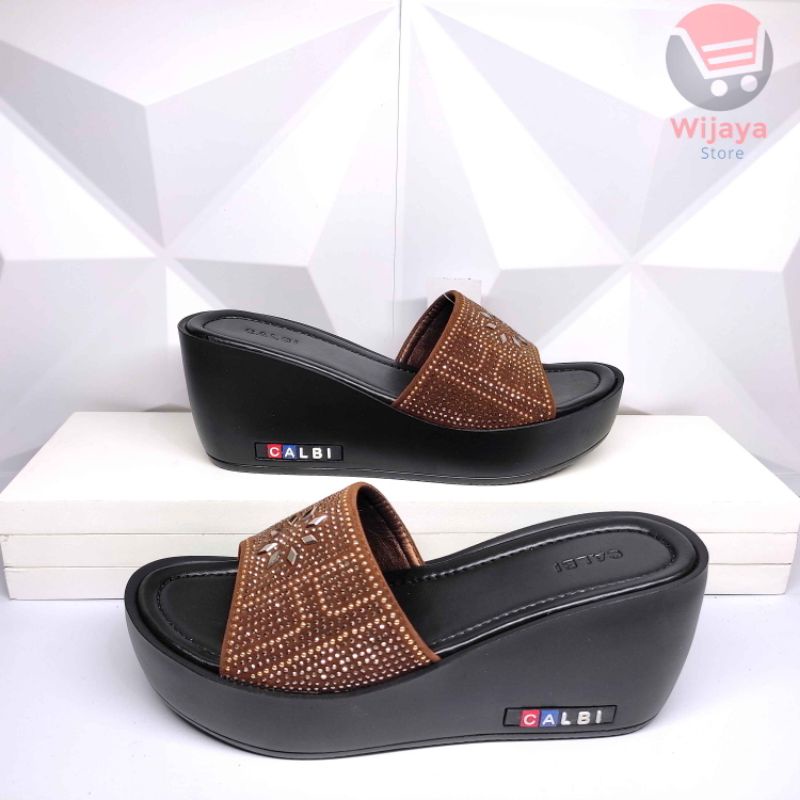 CALBI KLX - SANDAL WANITA CALBI ORIGINAL / SENDAL PESTA FASHION WEDGES TRENDY CEWEK PEREMPUAN DEWASA