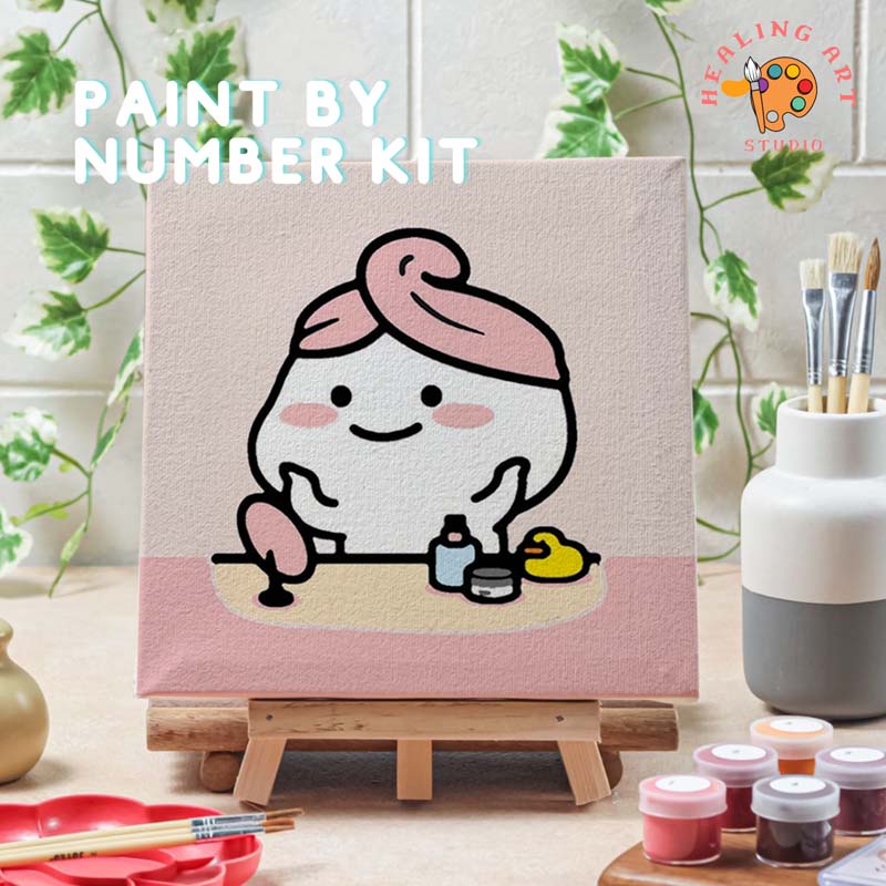

Paint by number lukisan pentol ver 2 canvas 20x20 cm / painting kit / set melukis