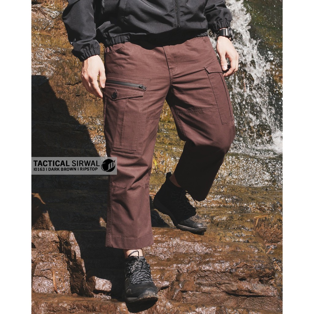 CELANA SAMASE SIRWAL TACTICAL RIPSTOP DARK BROWN -I0163