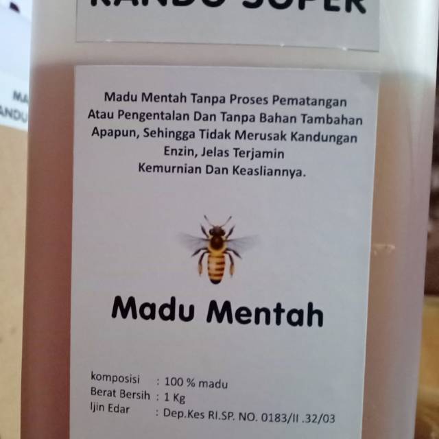 Madu Mentah Nektar Randu 100% - Madu Murni Asli Ternak 1kg - Madu Mentah Original