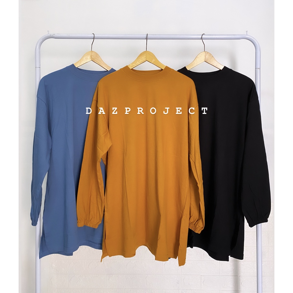 Oversized tshirt Long Slevee polos Kaos Tangan Panjang Kaos Polos kaos oversized tangan panjang by DAZPROJECT