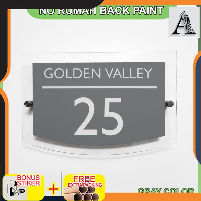 

Promo Nomor Rumah Akrilik Back Paint Simple Series - Lengkung Bawah