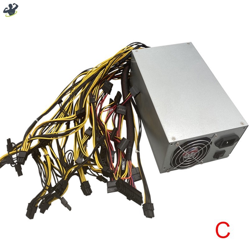 Power Supply Modular Mining Psu 1800w 2000w Untuk Rig Eth 8 Gpu huiteni