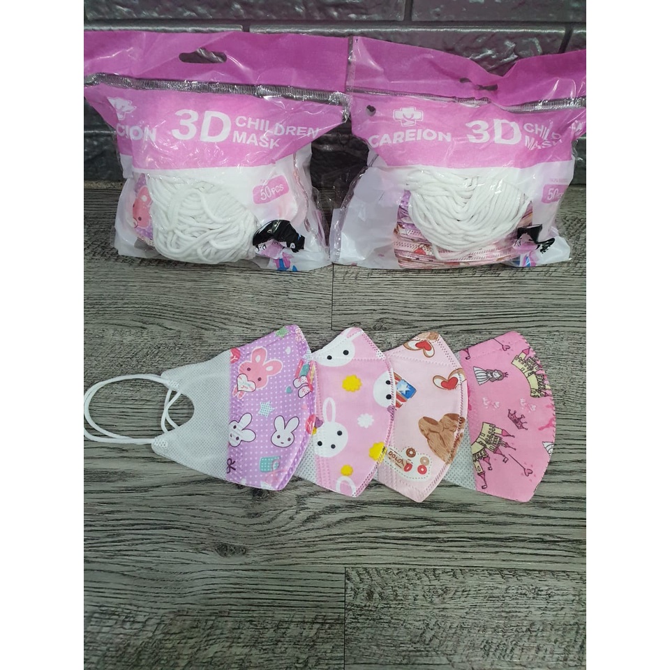 masker duckbill anak usia 4-12 thn isi 50 pcs