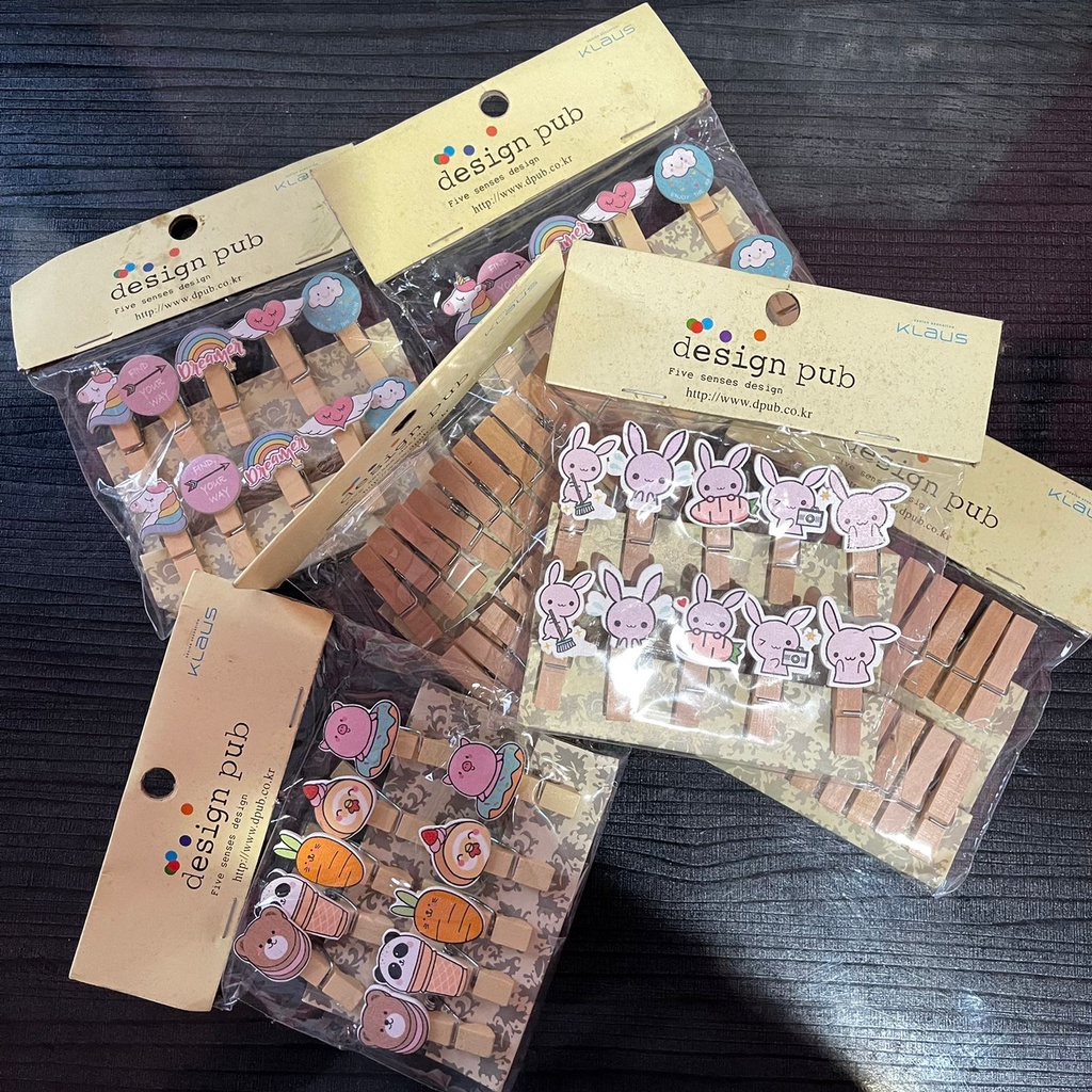 WOODEN CLIP UNTUK PAJANGAN FOTO DINDING Kawaiifuku by sarahainkhansa