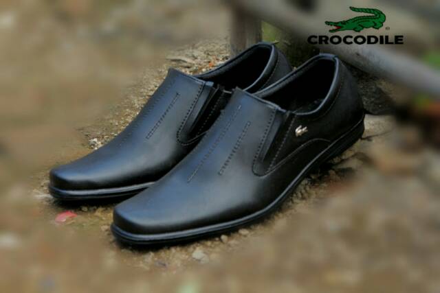 Top Seller☆ Sepatu Pria Crocodile Pantofel Tali Pendek Kulit Swedian Formal Kerja