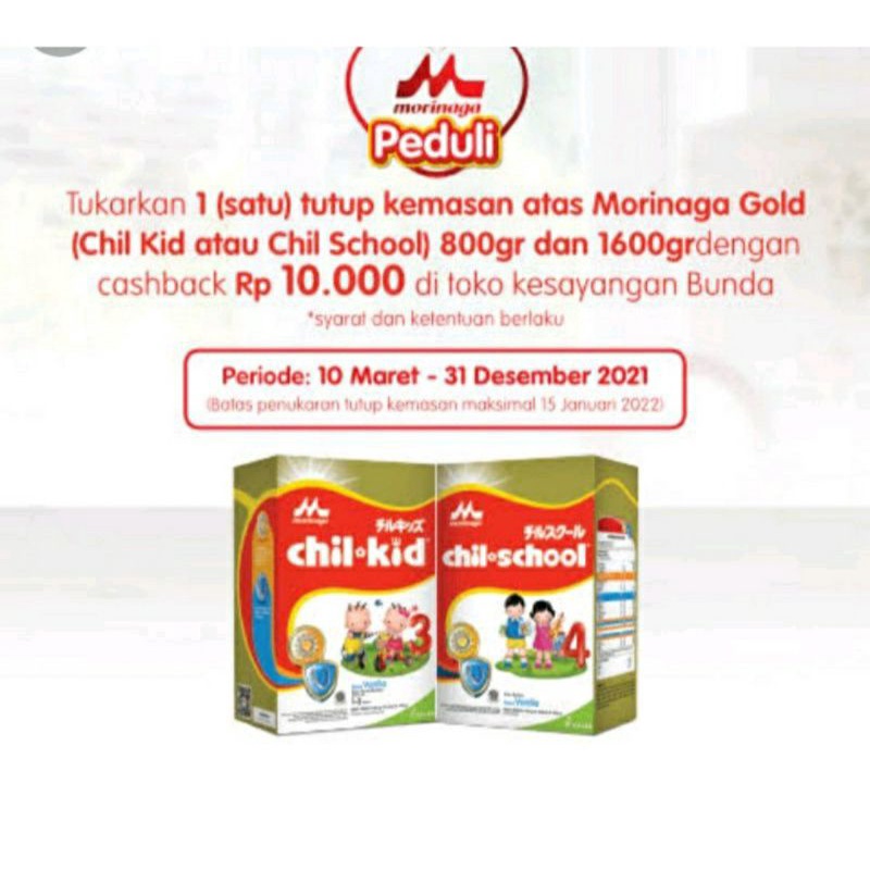 CHILKID GOLD 3 800 / 1600 Gr Morinaga Susu Pertumbuhan Untuk Anak Usia 1 - 3 Tahun