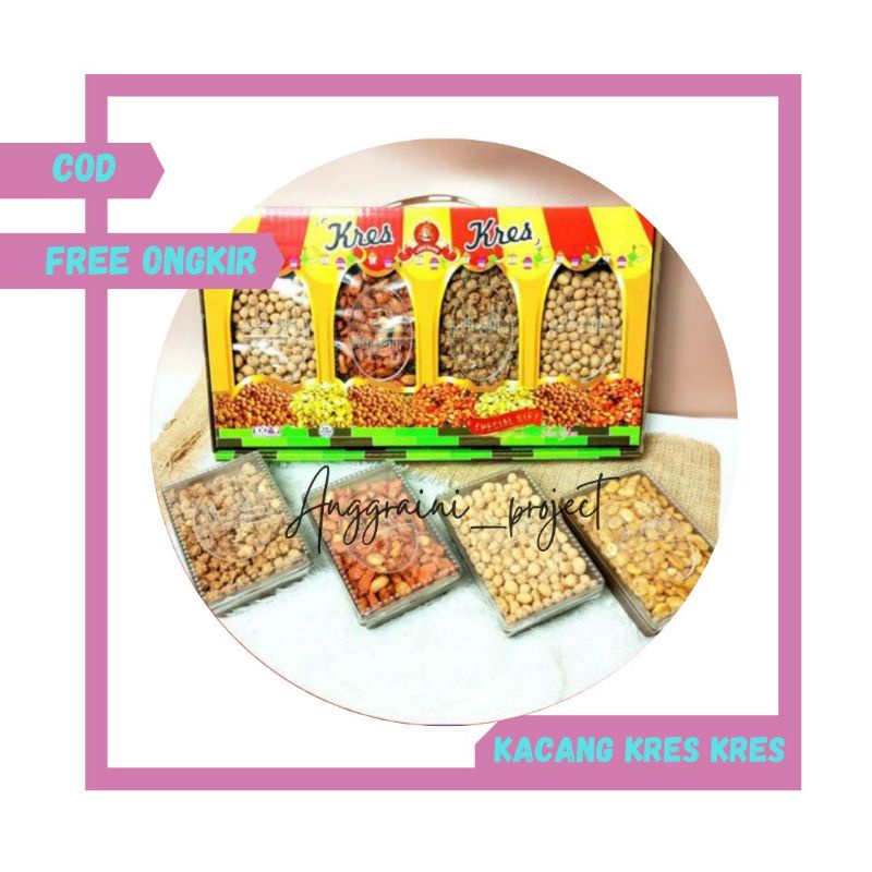 

[[ 1 PAKET ISI 4 MACAM KACANG ]] - KACANG KRES KRES | PAKET KUE KERING LEBARAN LARIS MANIS 2022 | PAKET KUE LEBARAN | PAKET KUE KERING | KUE KERING LARIS MANIS