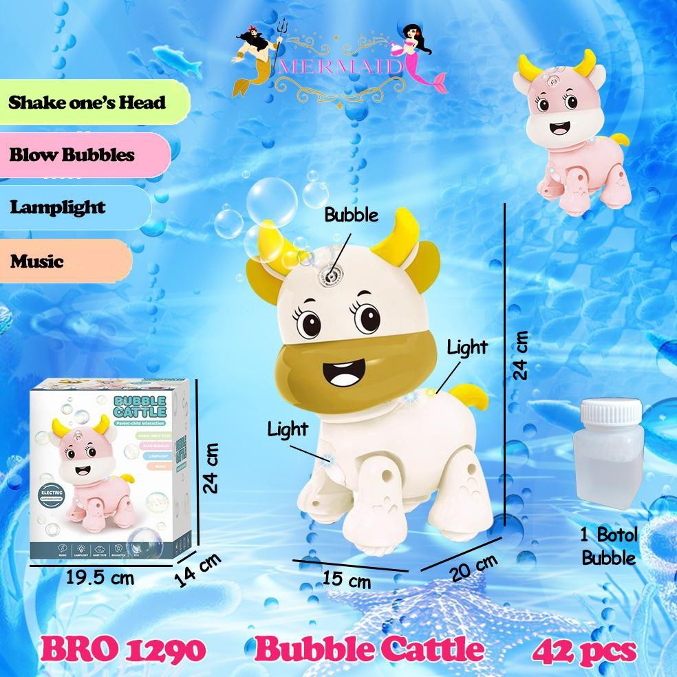 MURAH - PROMO BRO1290 Sapi Bubble Gun Otomatis Mainan Anak Balon Gelembung Busa Sabun Buble Hewan